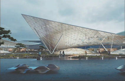 北京城市副中心站枢纽亮出首片“京帆”(图1)