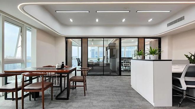 陕西国企办公室装修设计国企单位装修施工—西安东朗装饰工程(图1)